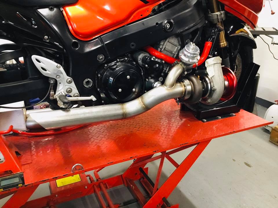 JKE Race Works - Suzuki Hayabusa turbo exhaust with...