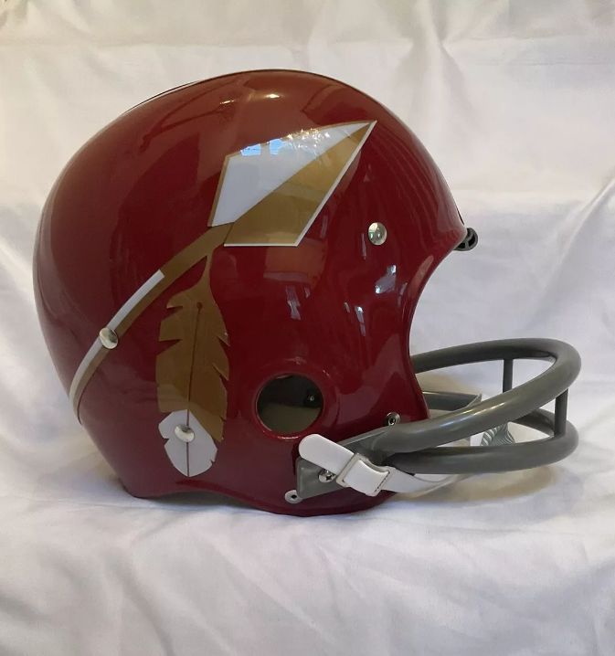 1965 high school football helmet WASHINGTON REDSKINS 1965-69 RK AUTHENTIC REPRODUCTION HELMET| Retail Experience Victory Collectibles Football Helmet History - Father