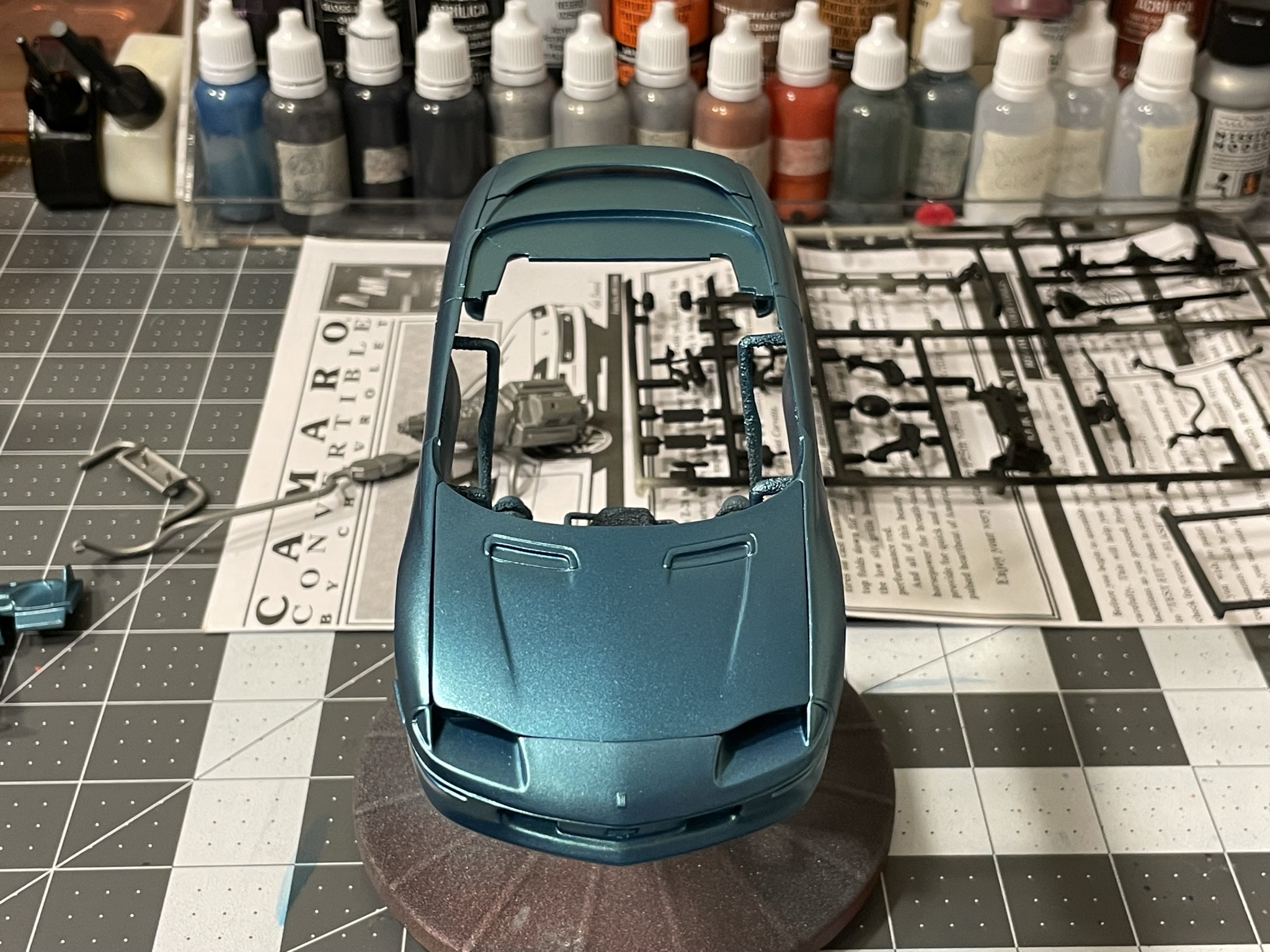 Progress so far on the AMT 1994 Chevy Camaro Z28 Convertible