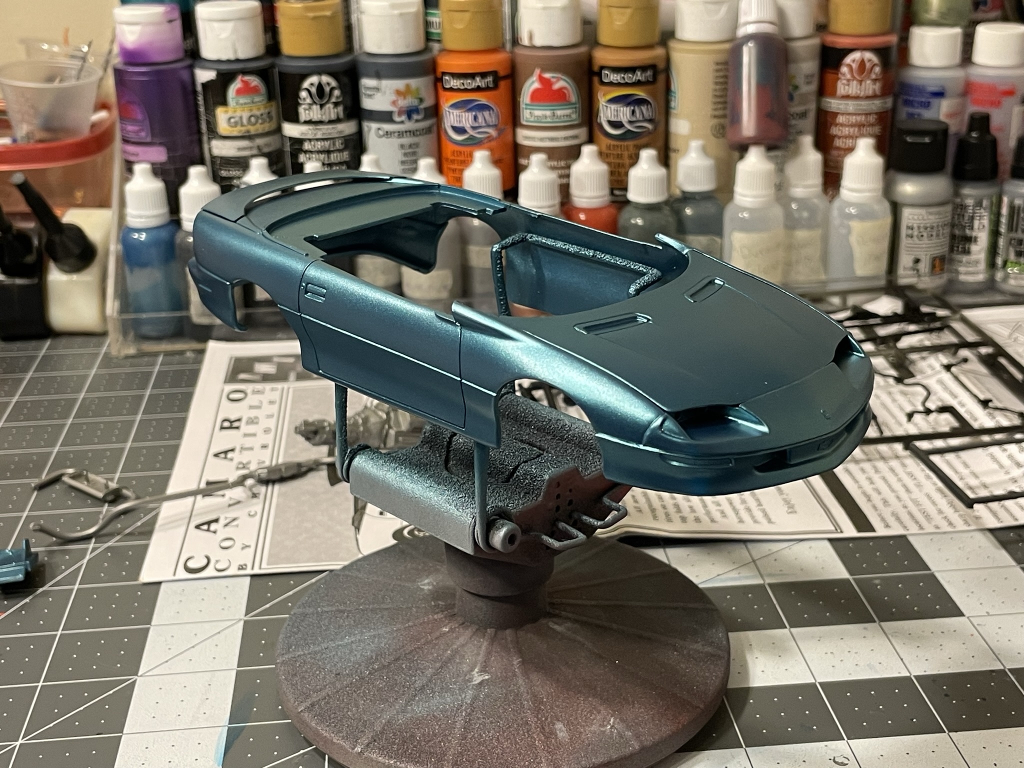 Progress so far on the AMT 1994 Chevy Camaro Z28 Convertible
