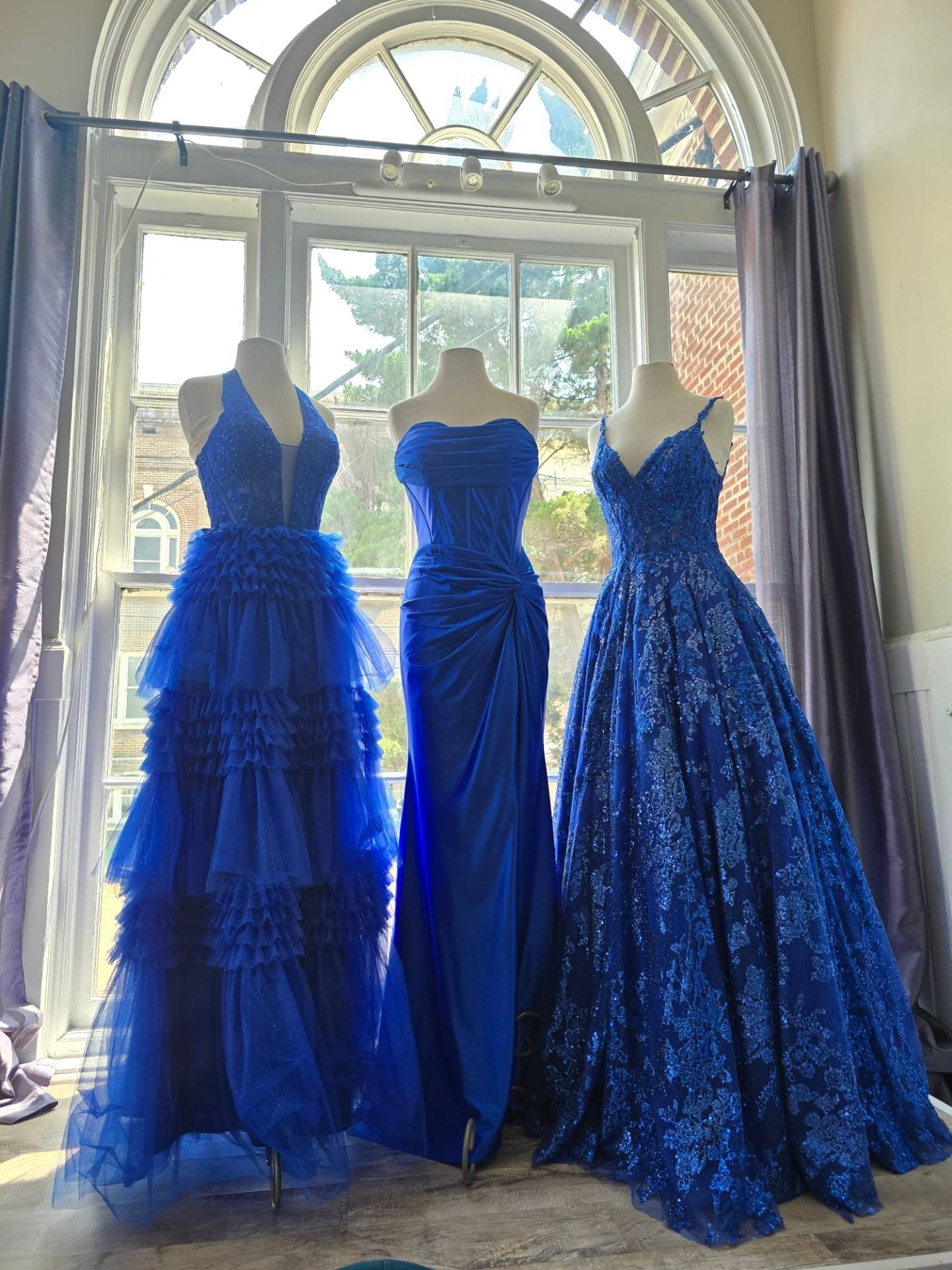 lace up back tiered maxi dress Amelia Couture 6125 Ruffled A-line Prom Gown up back maxi slip 9 Unique Bridal Party Primary color:creamwhite Available in Store_Spring