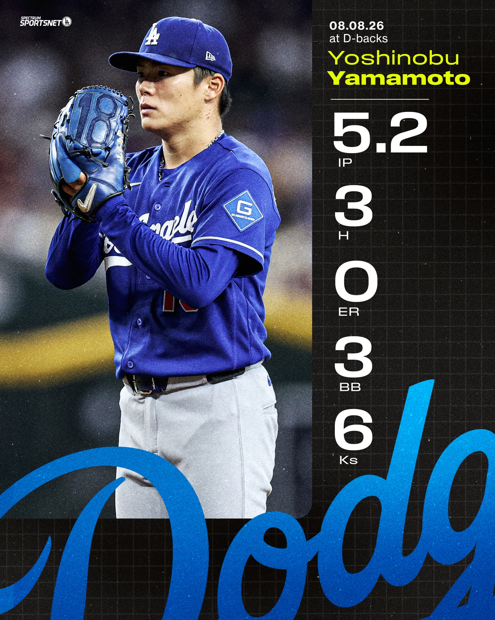 Yama putting up zeros 🦁 #Dodgers