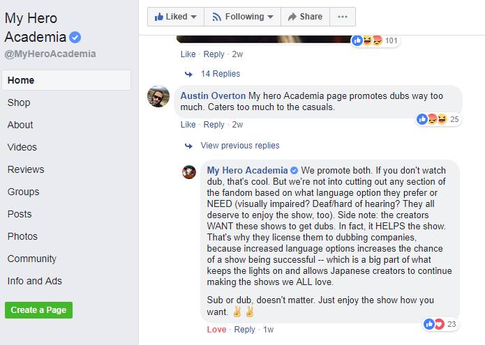 My Hero Academia Official Fan Club | A perfect response from the page ...