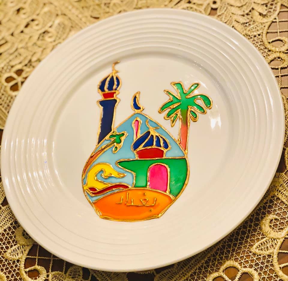 رسم وردة بصباغة الزجاج على صحن صغير Drawing A Flower With Stained Glass Painting On A Small Plate Youtube