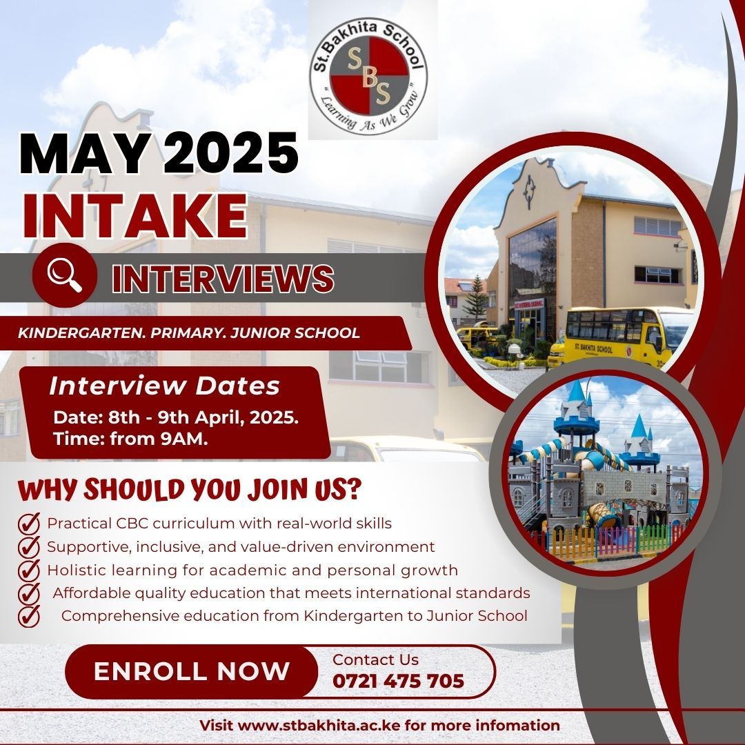 StBakhita - 📢 May Intake 2025 is now open at St. Bakhita School! 📅 ...