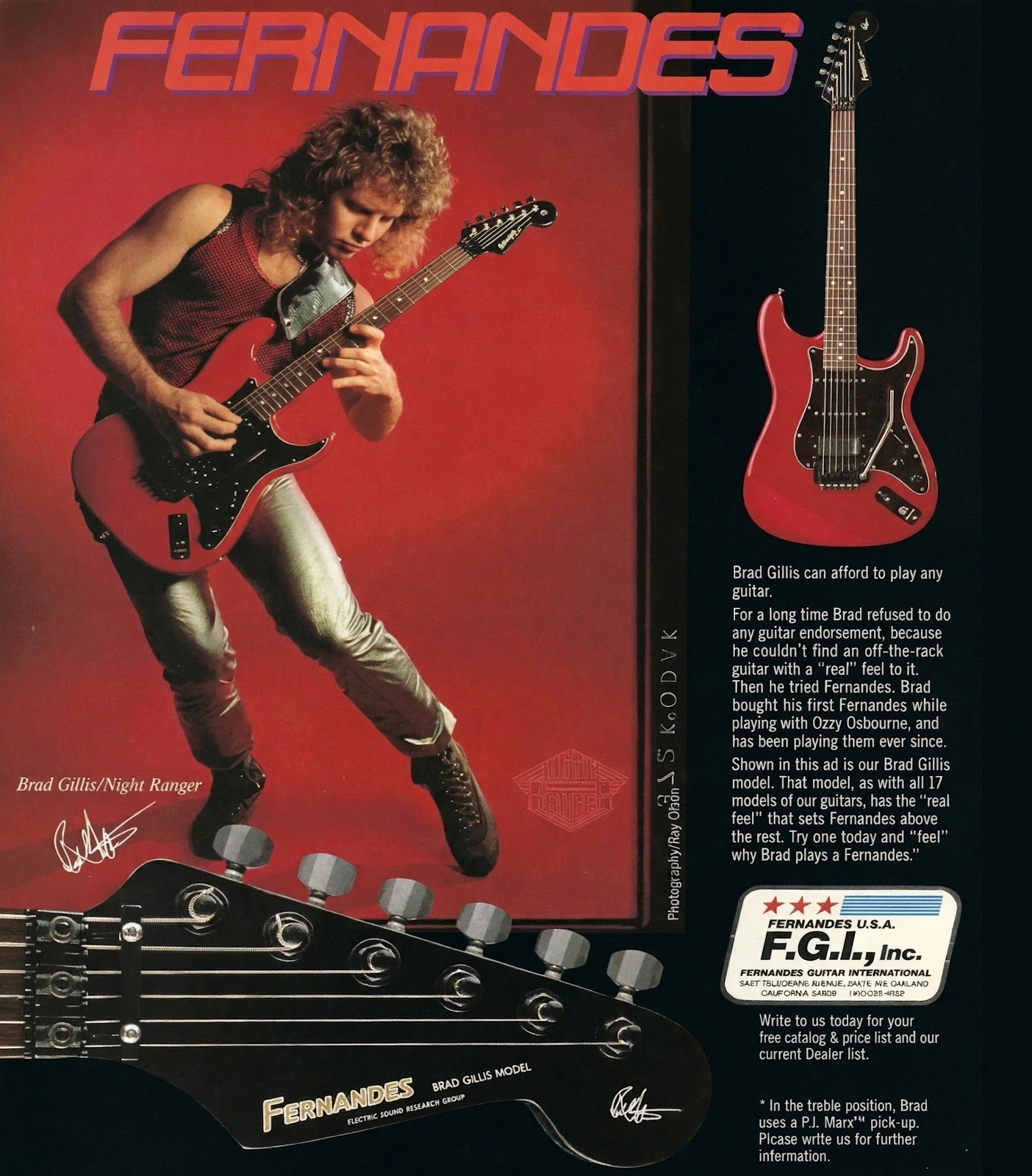 Brad Gillis (Night Ranger) - Fernandes Brad Gillis Model #guitar