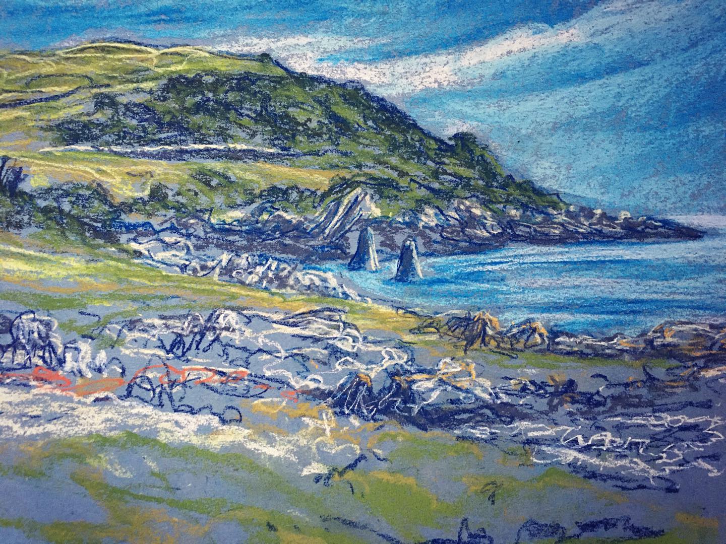Knockbrex Harbour and Barhill - sketch... - Annie's Art House | Facebook