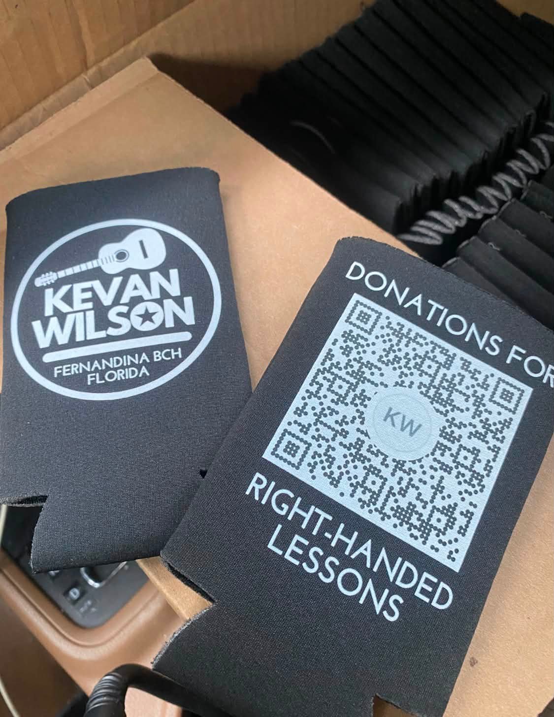 Kevan Wilson left-handed coozies available this weekend
