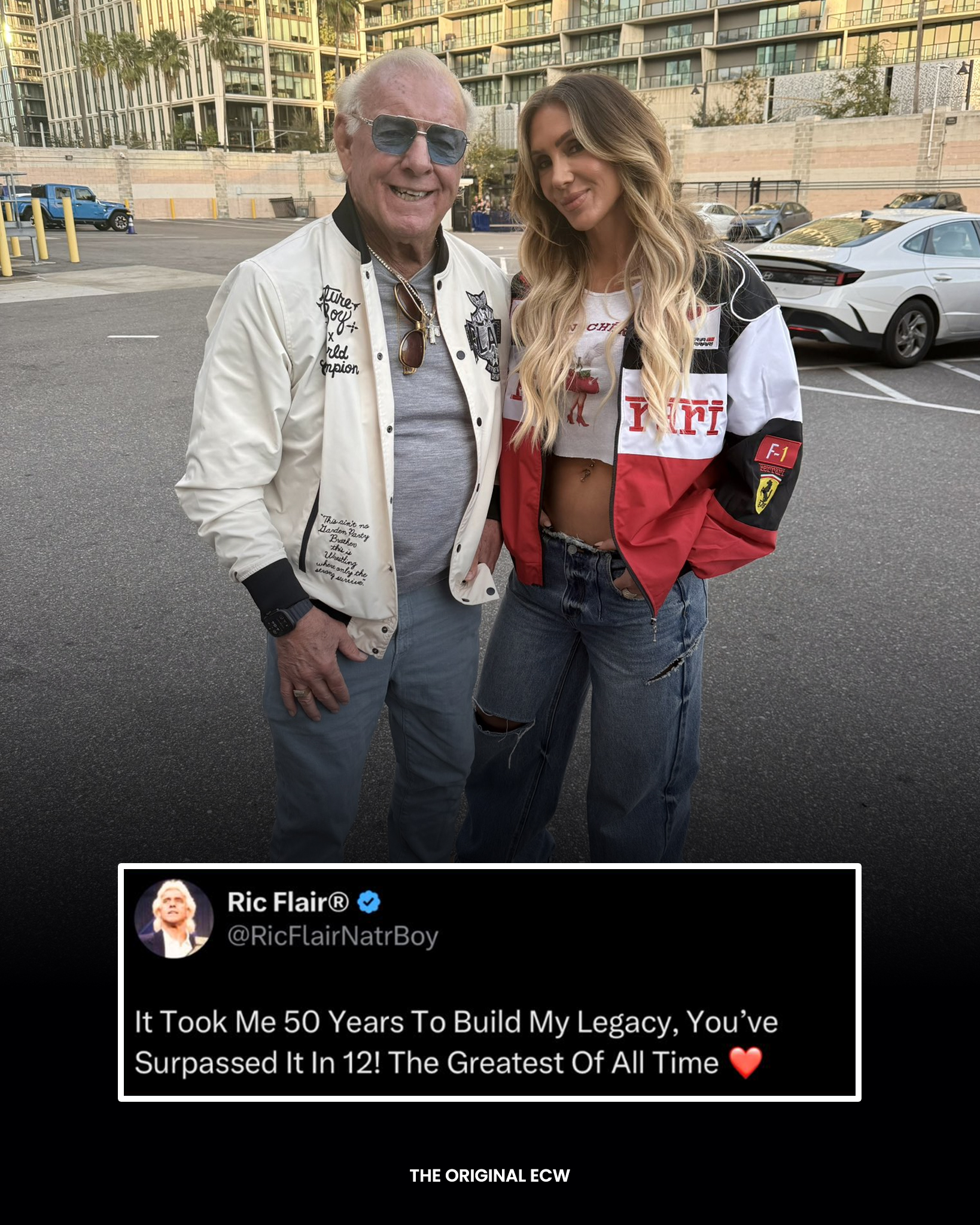 Ric Flair shares praise for his daughter, Charlotte Flair