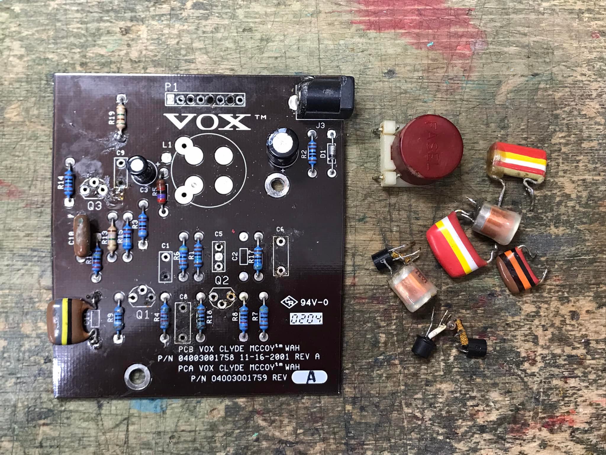VOX V848 CLYDE McCOY WAH 」を修理す♫ 症状は… ワウが小さい！という