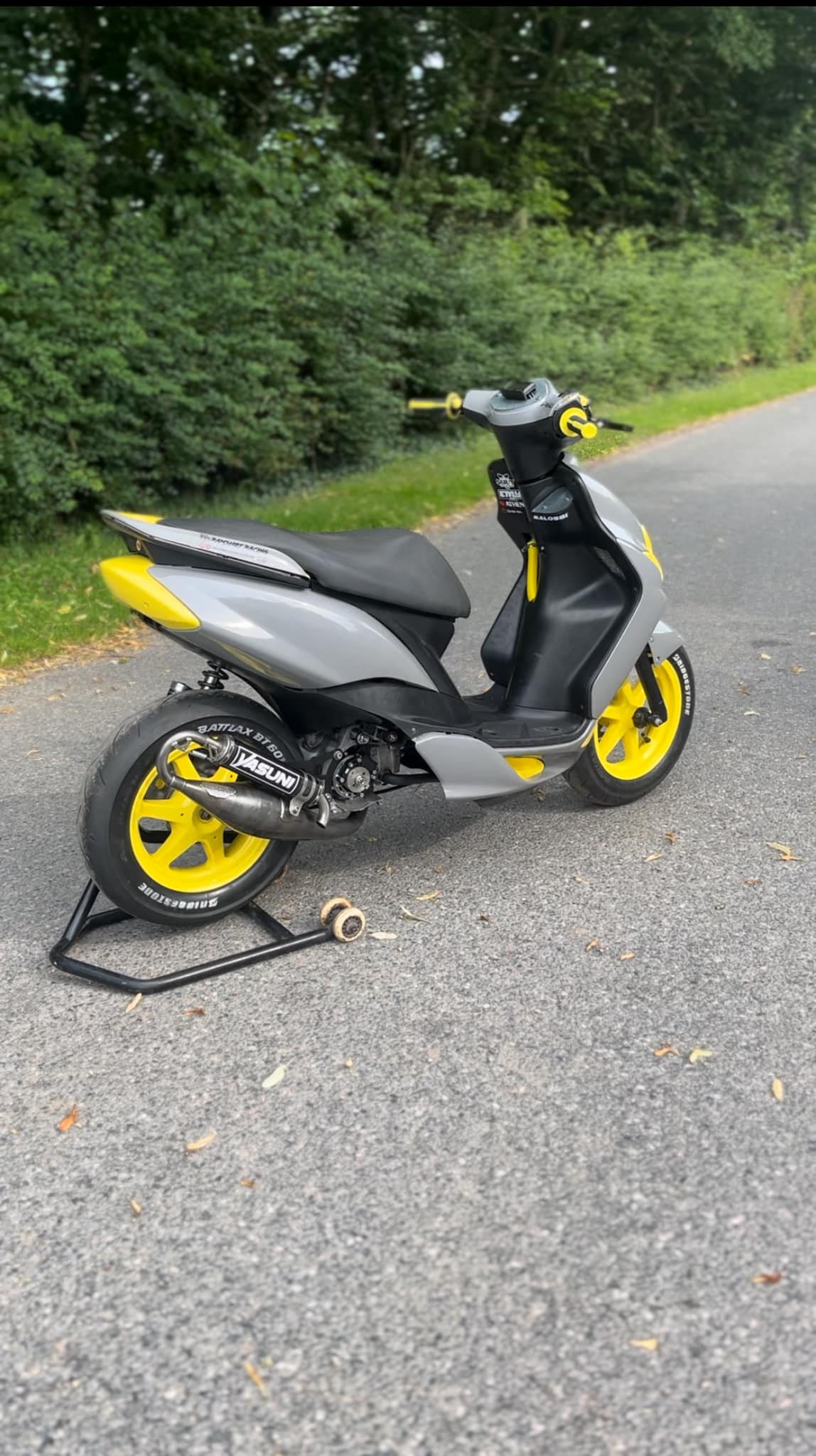 Yamaha Jog RR scooter with Malossi and Polini upgrades