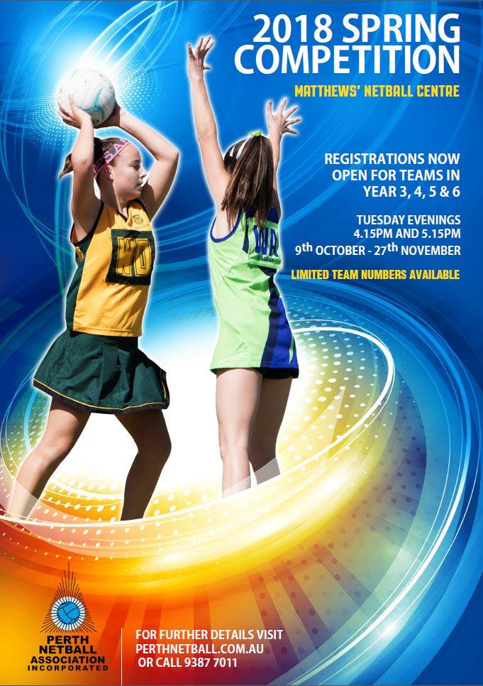 2018 Spring Competition... - Perth Netball Association - Inc