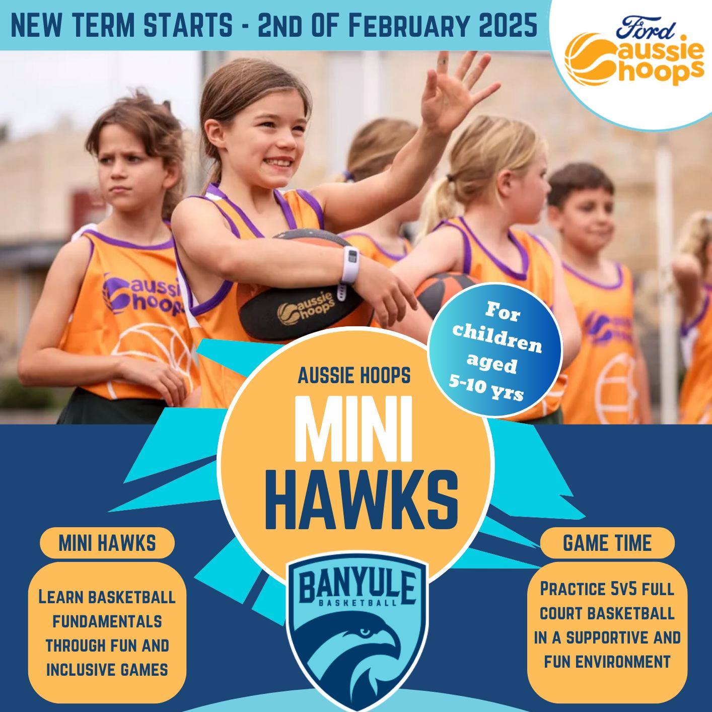 Banyule - 🎉 REGISTRATIONS NOW OPEN! 🎉 🏀 AUSSIE HOOPS MINI HAWKS – TERM ...