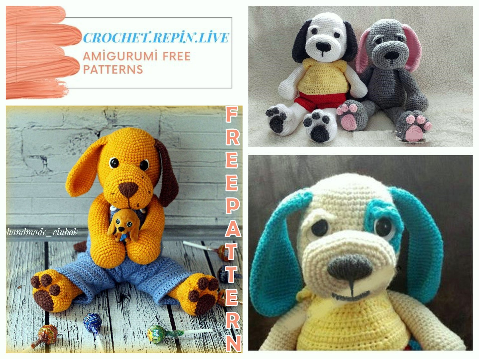 Amigurumi Big Cute Dog... - Amigurumi Patterns Pinto Live