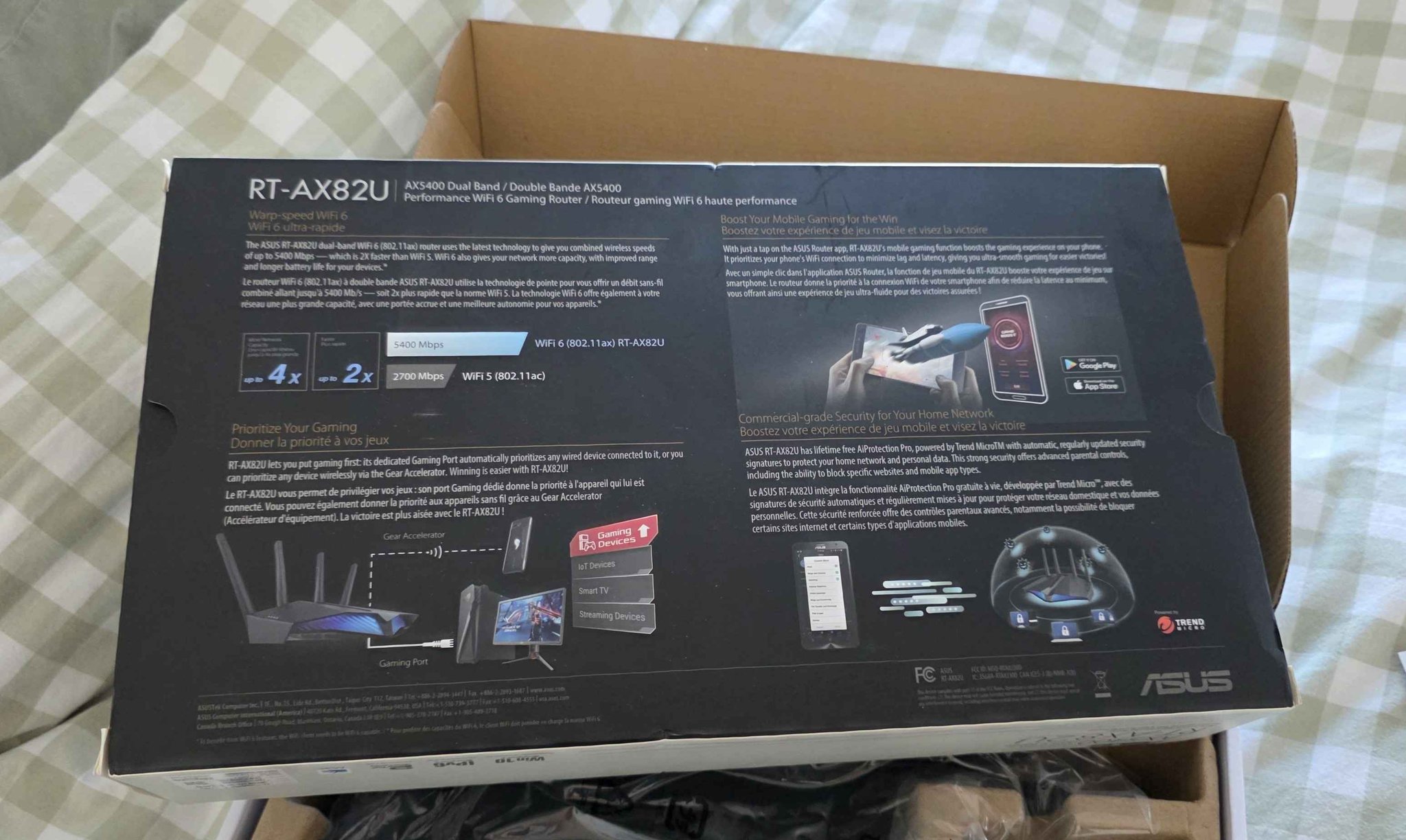 Router ASUS RT-AX82U (AX5400) - Bridges & Routers - Laval, Quebec ...