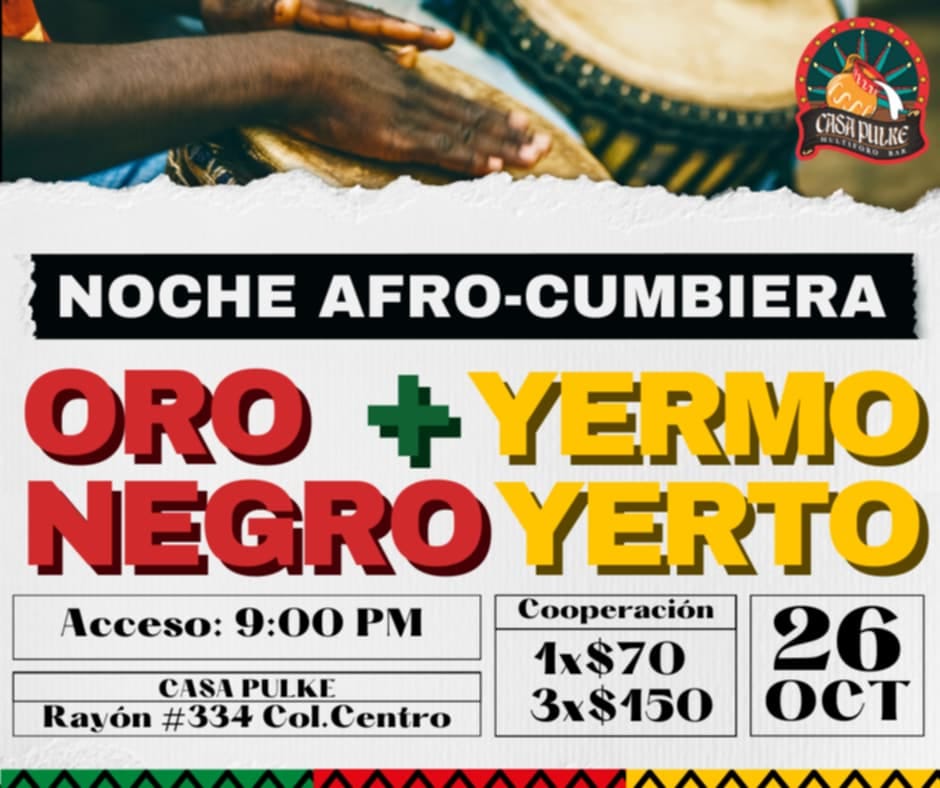 Noche de afro cumbia con Oro Negro y Yermo Yerto