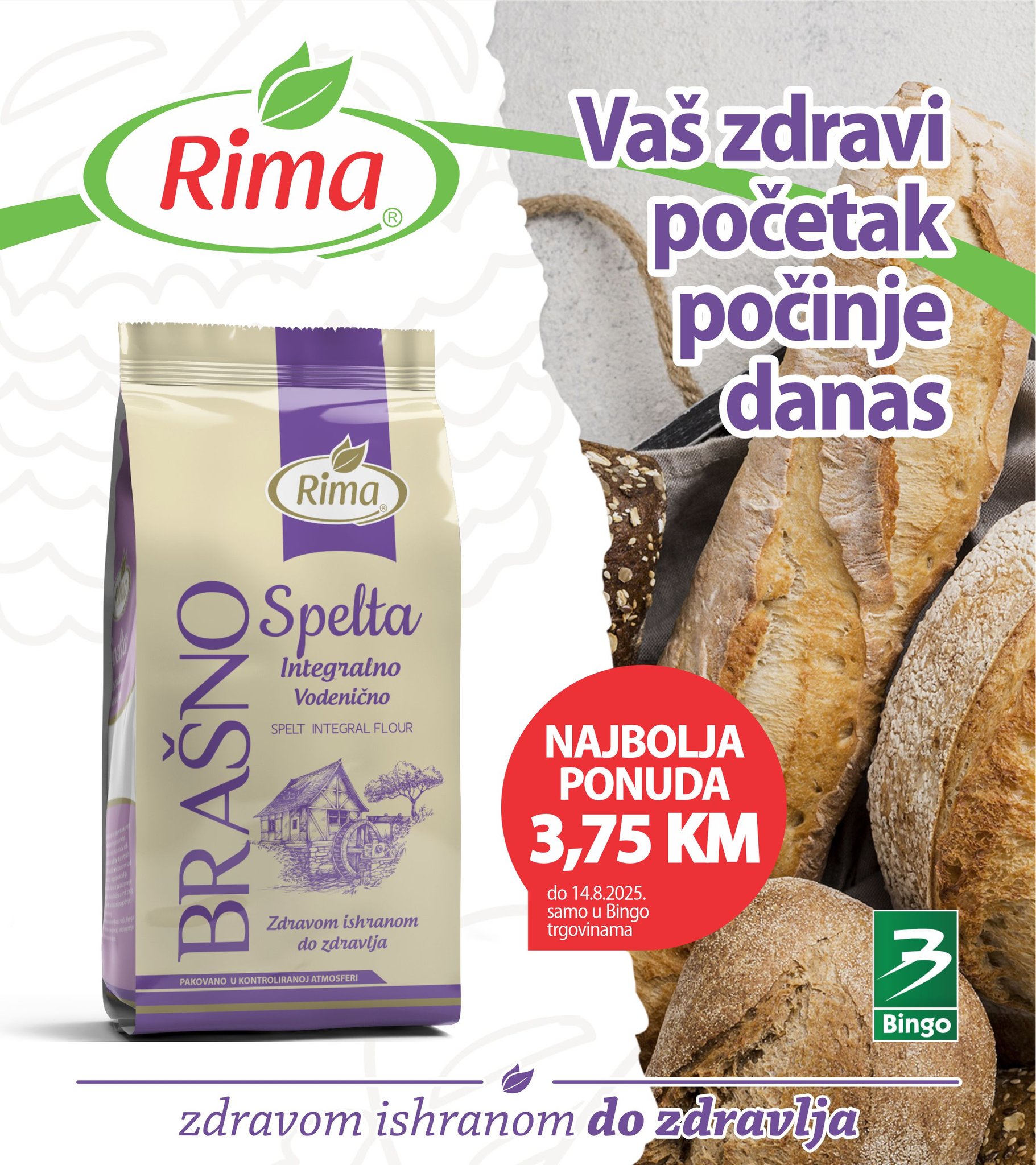 Rima - 📢 Najbolja ponuda za zdrav početak! 🥖 Speltino integralno brašno ...