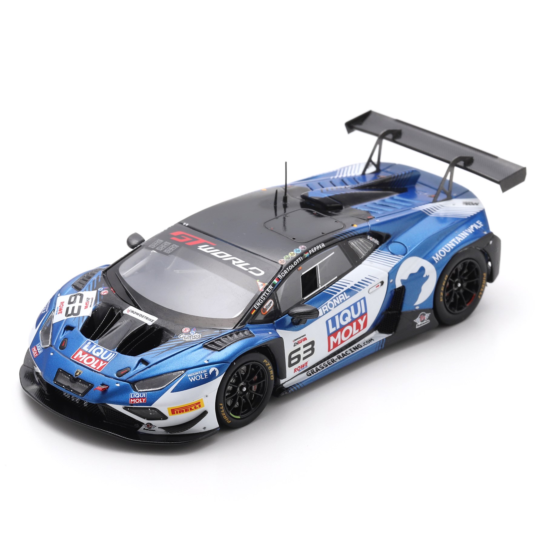 We have just received Spark's 1:43 replica of the #63 Lamborghini