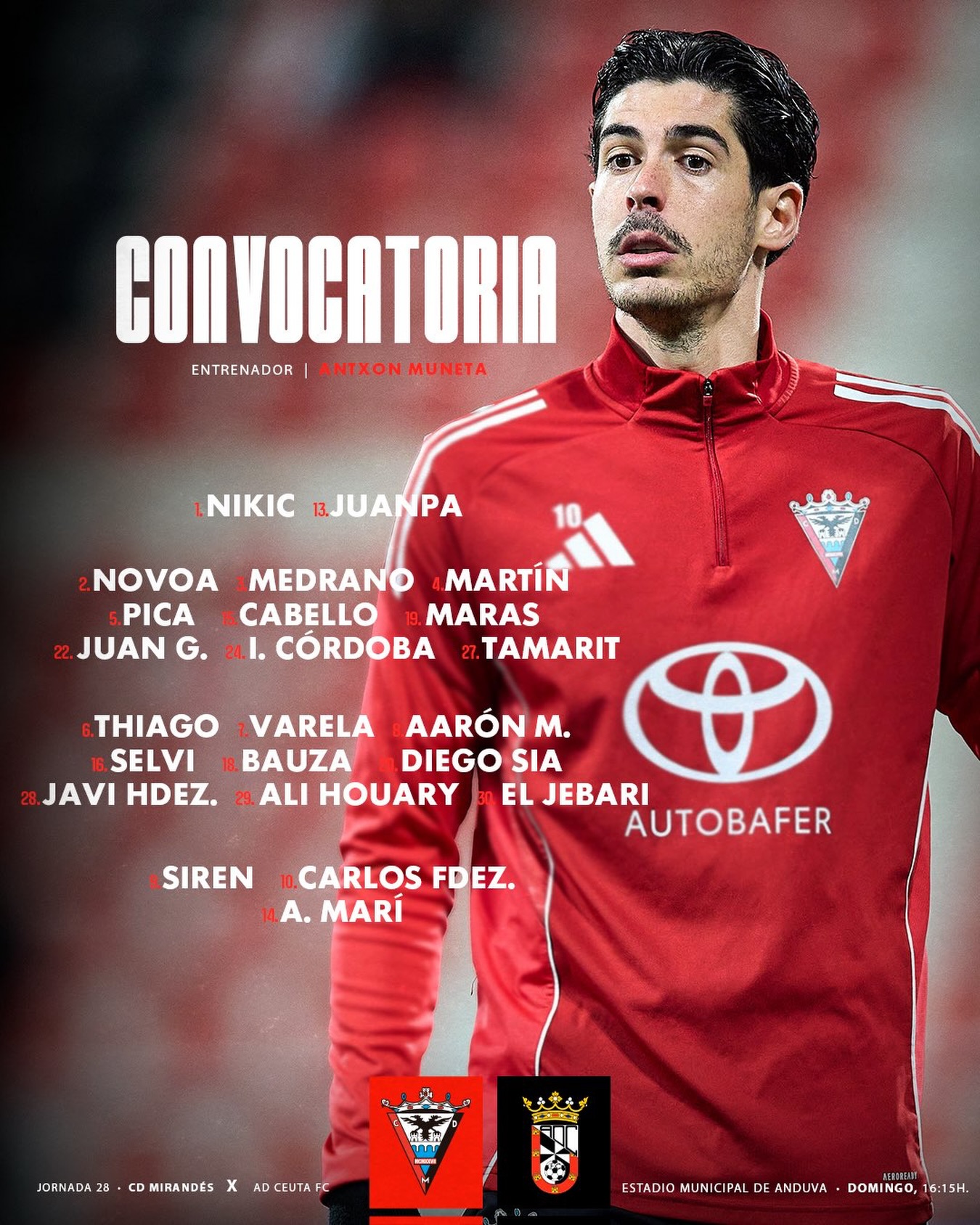 Onda Rojilla - 🅲🅾🅽🆅🅾🅲🅰🆃🅾🆁🅸🅰 🏼 Lista de jugadores... | Facebook