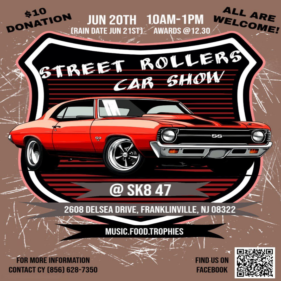 Street Rollers car show at SK8 47 in Franklinville, NJ