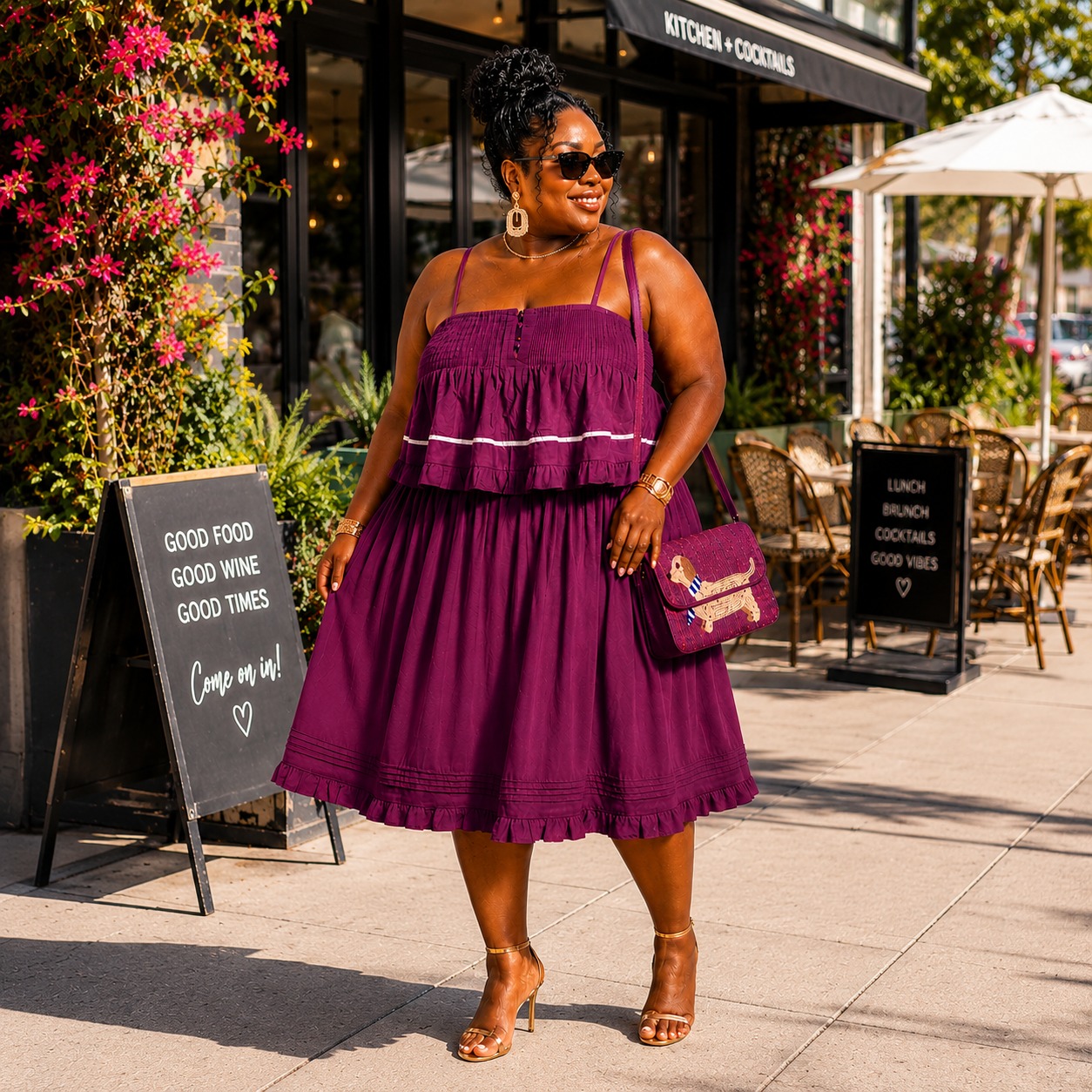 brb, romanticizing all of our brunch plans in the lelani mini dress this #wearitwednesday 🌸🧺✨ 📸