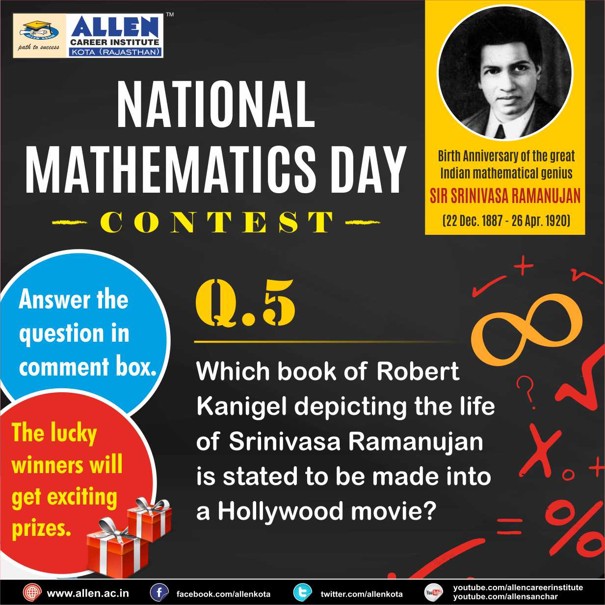 National Mathematics Day... - Allen Career Institute | Facebook