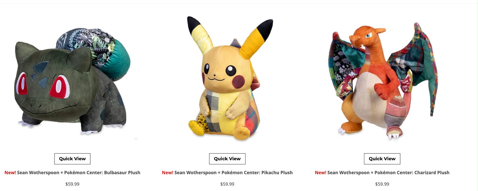 Sean Wotherspoon Pokémon Center plush toys