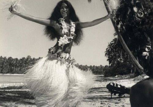 Photo Vintage De Tahiti En Noir Et Blanc (années 1960) – Format 13x17 Cm, Thème Paysage