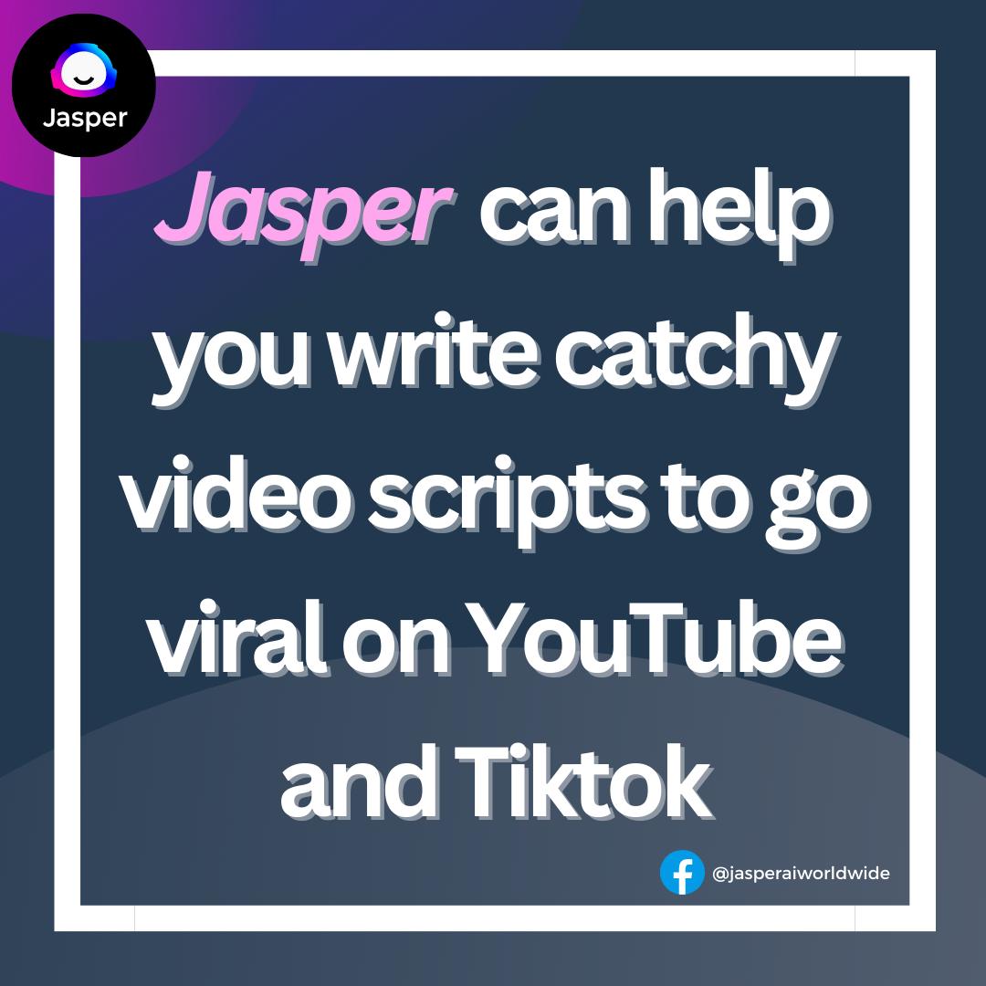Jasper.AI - 𝐀𝐫𝐞 𝐲𝐨𝐮 𝐭𝐡𝐢𝐧𝐤𝐢𝐧𝐠 𝐚𝐛𝐨𝐮𝐭 𝐰𝐫𝐢𝐭𝐢𝐧𝐠 𝐚 𝐯𝐢𝐝𝐞𝐨 𝐬𝐜𝐫𝐢𝐩𝐭? 📃 We're here ...