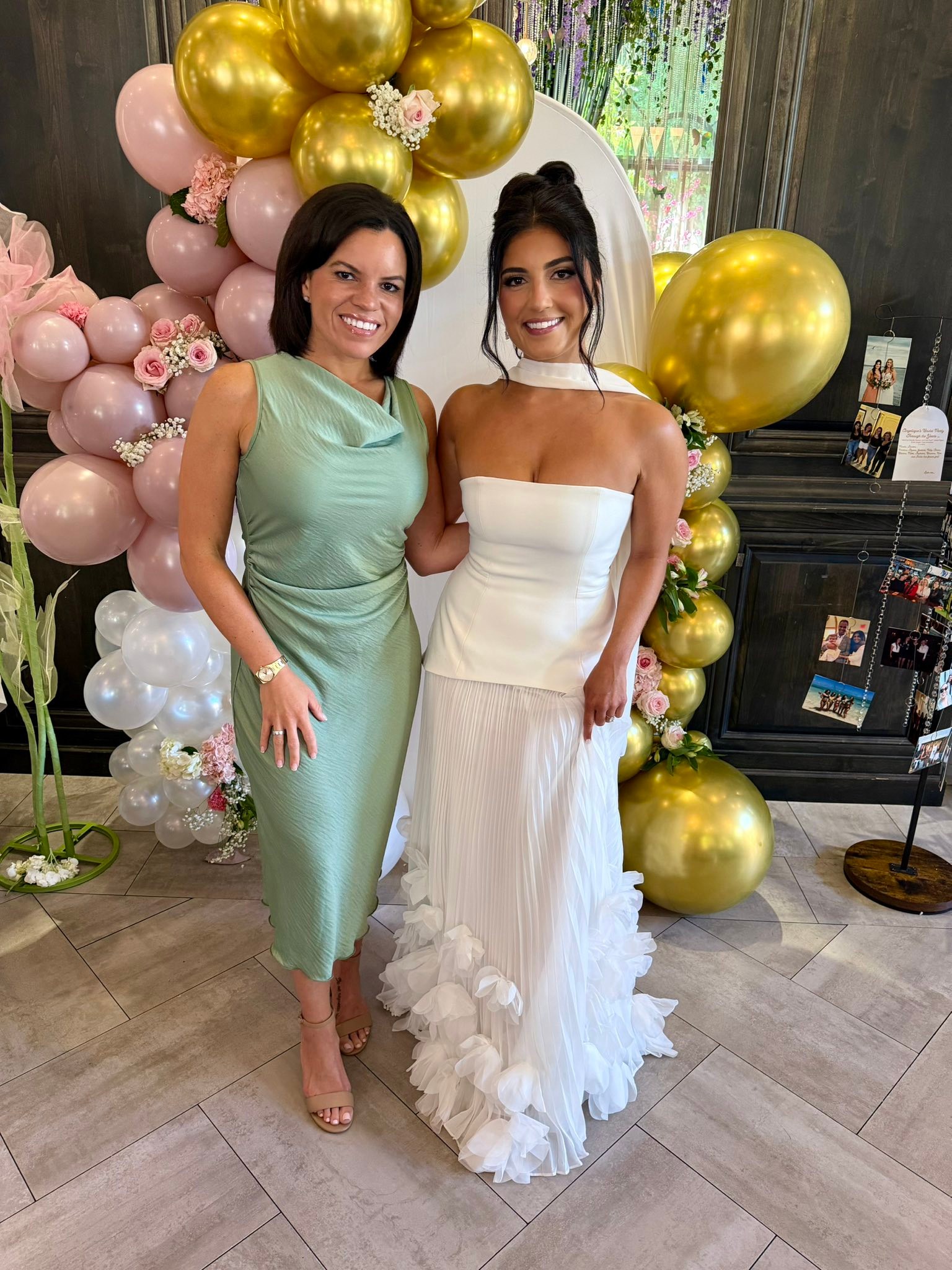 hanna marin bridal shower dress My gorgeous girl is glowing! 😍 We had the best time showering this beautiful bride and birthday girl with all of the love!🤍 Let the countdown to Mrs. Kerson commence! #bride #bridesmaids # Nera Black Mesh High september_drop01 STYLE:A08263014 Zipper;Fully Lined