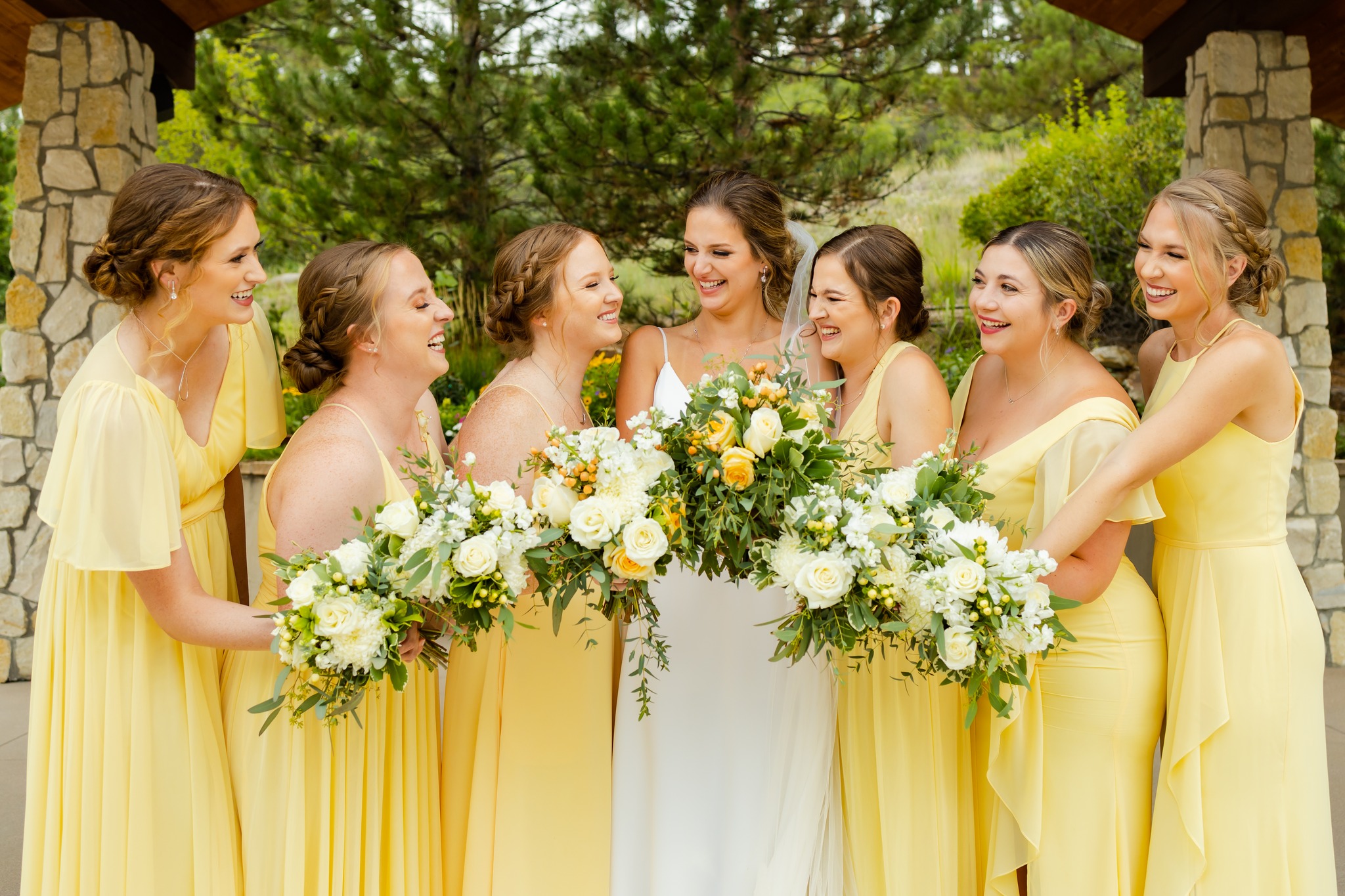 Butter yellow bridesmaid color inspiration at Cielo at Castle Pines