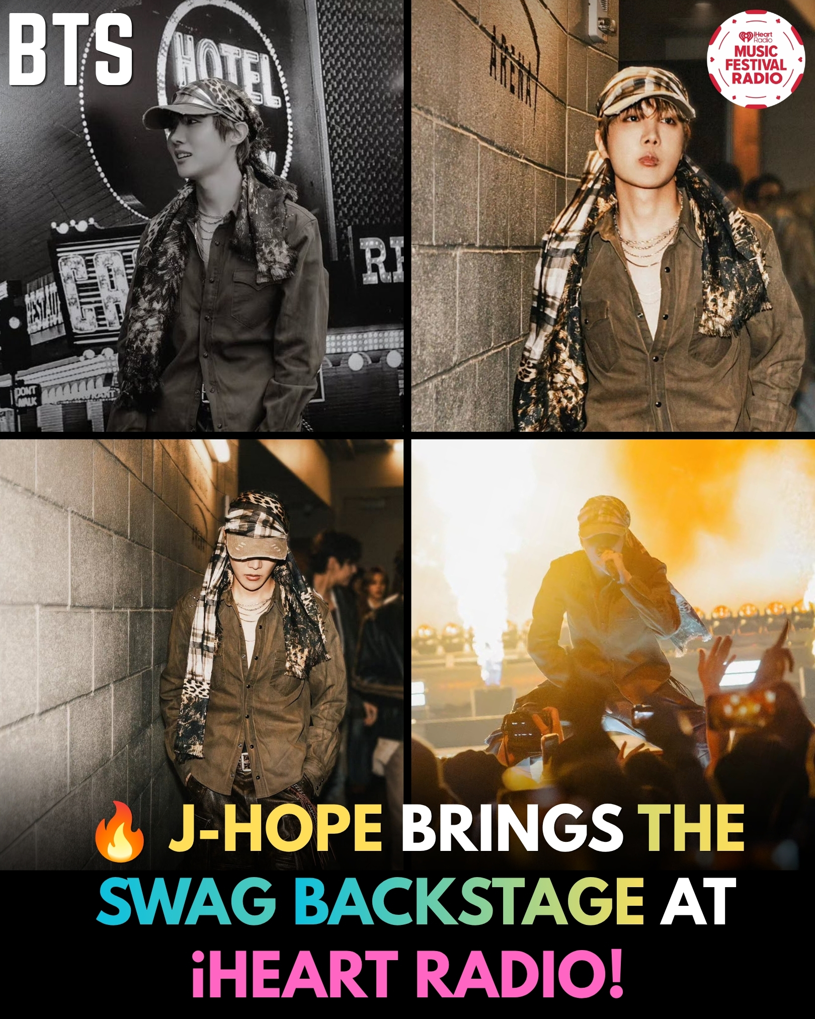 🔥 J-HOPE BRINGS THE SWAG BACKSTAGE AT iHEARTRADIO! 💜📻 J-Hope is