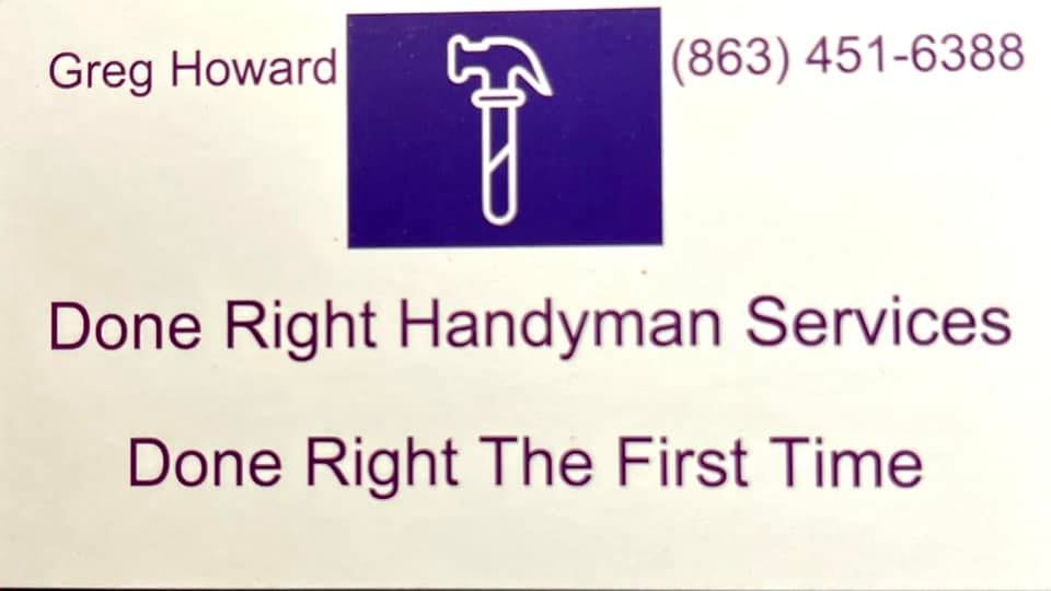 Done Right Handyman Services | Avon Park FL