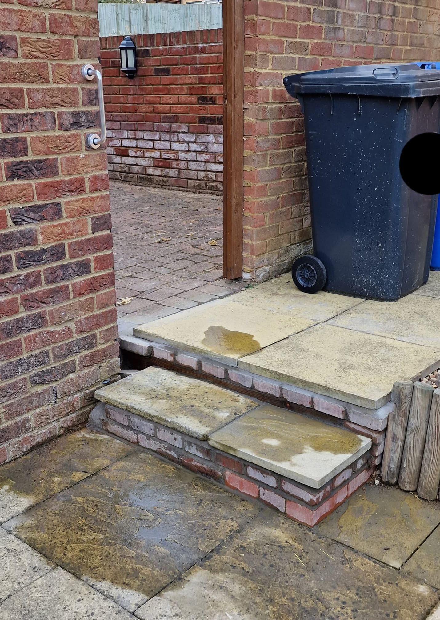 Aecan - My customers side gate steps had no mortar between the bricks ...
