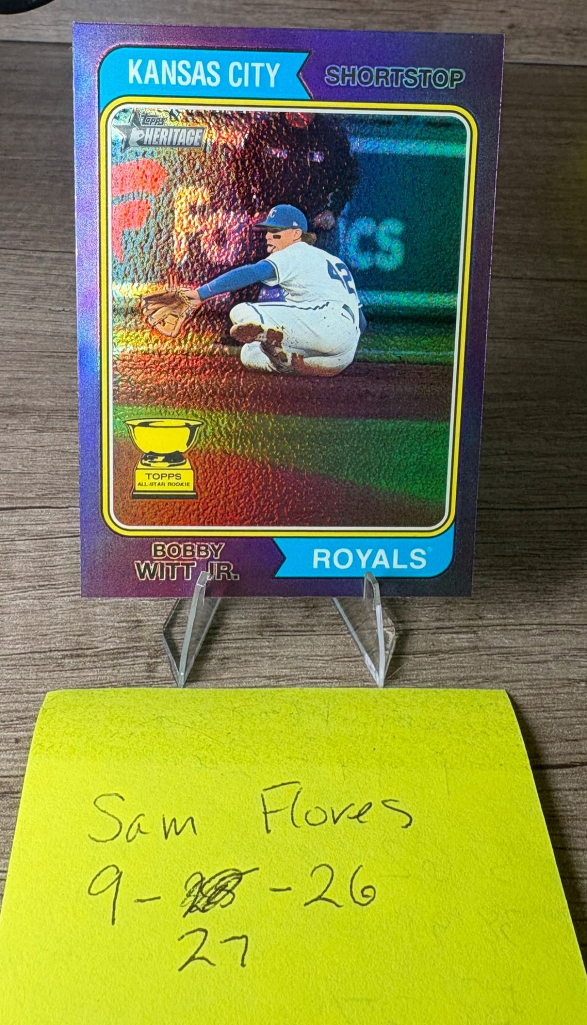 super junior 展示会 ピクニック マット ローズ トレカ シウォン Bobby Witt Jr. 2023 Topps Heritage Chrome Purple Refractor