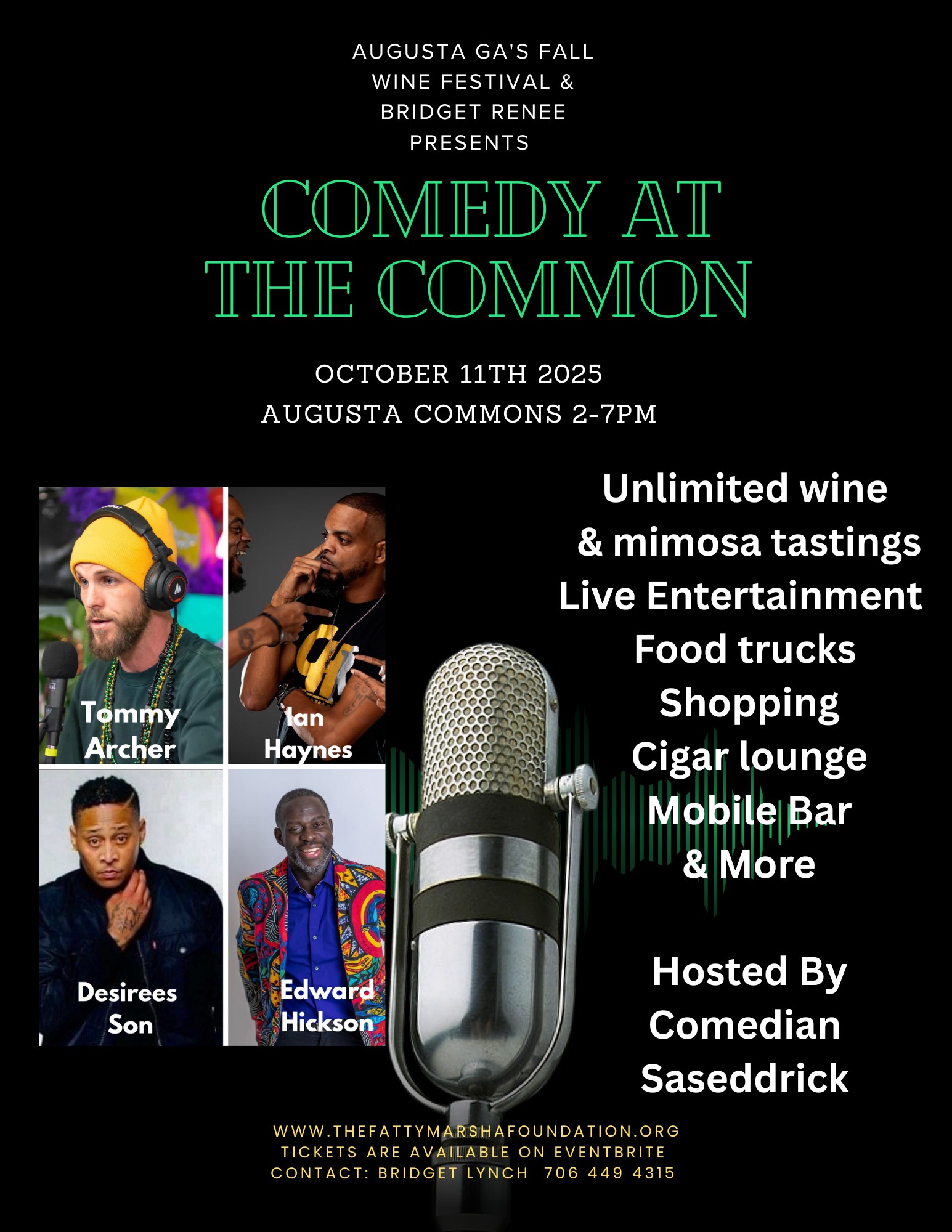 Augusta Ga's Fall Wine Festival Presents: COMEDY AT THE COMMON