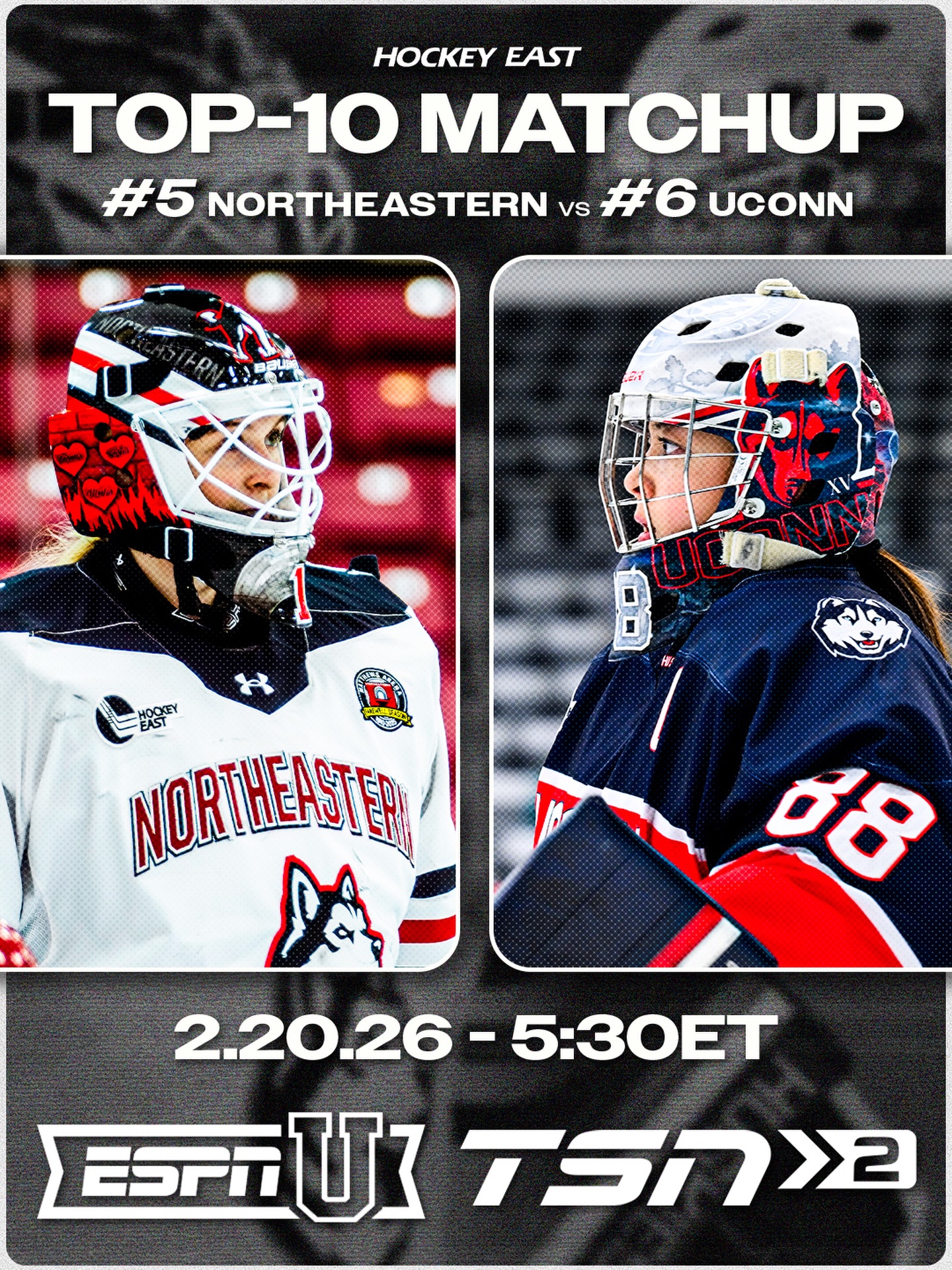 Hockey - BIG DOGS Top-10 showdown. National stage. No. 5 @gonuwhockey ...