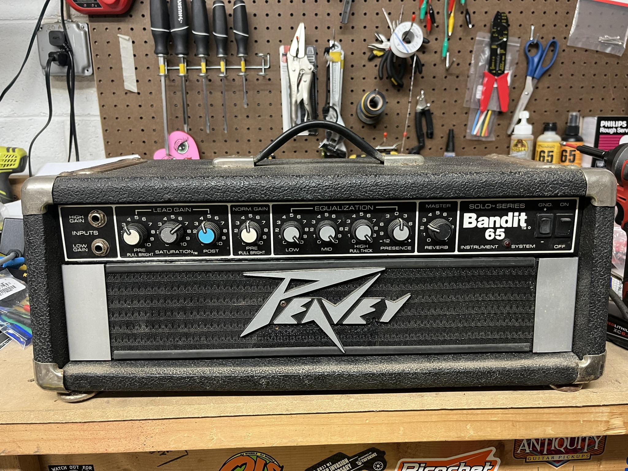 Modified Peavey Bandit amp head