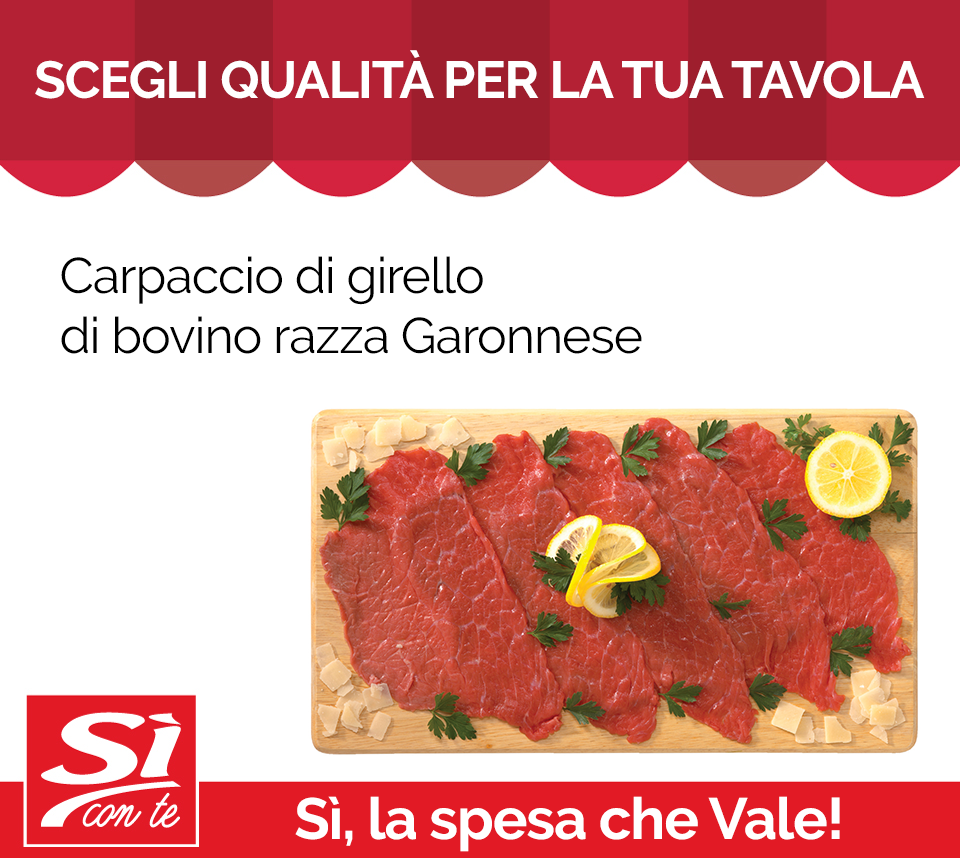 Sì Con Te Market Sarnano - [Carpaccio di girello di bovino razza ...