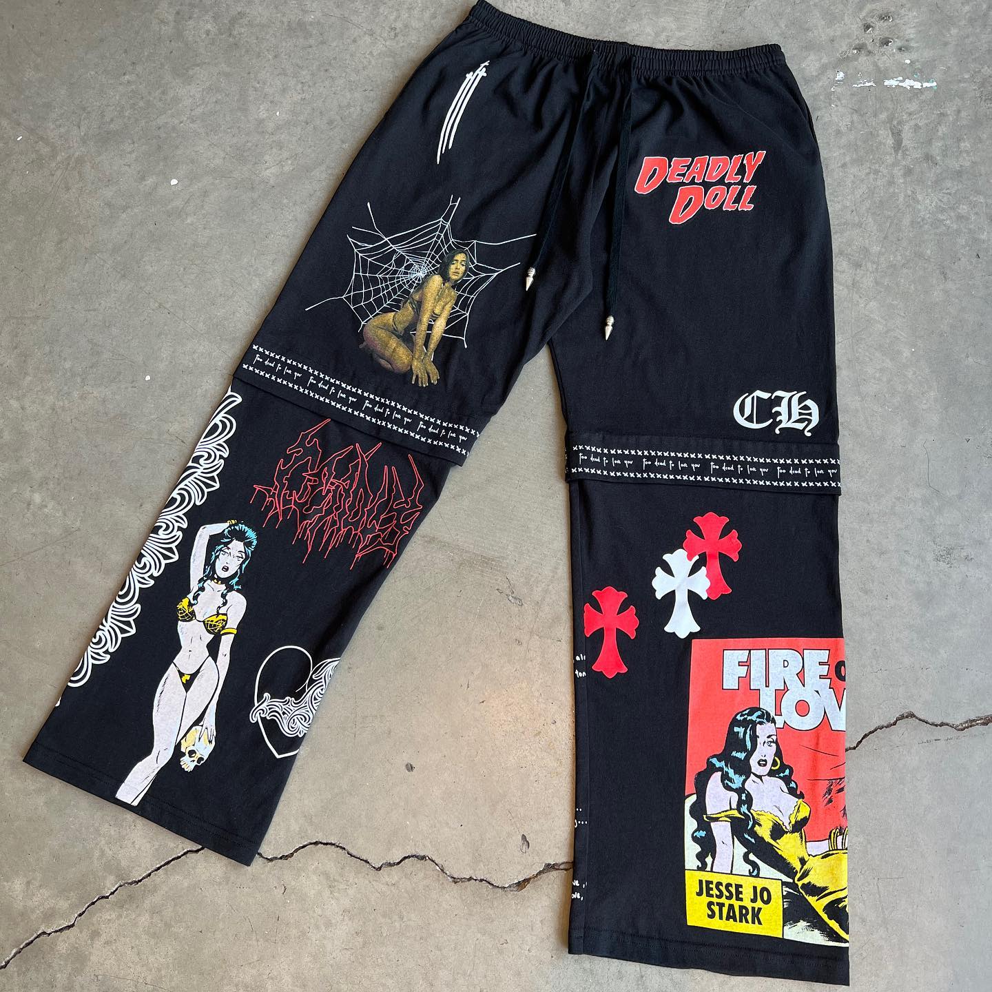 Chrome Hearts Deadly Doll Sweatpants available now in store! Size 