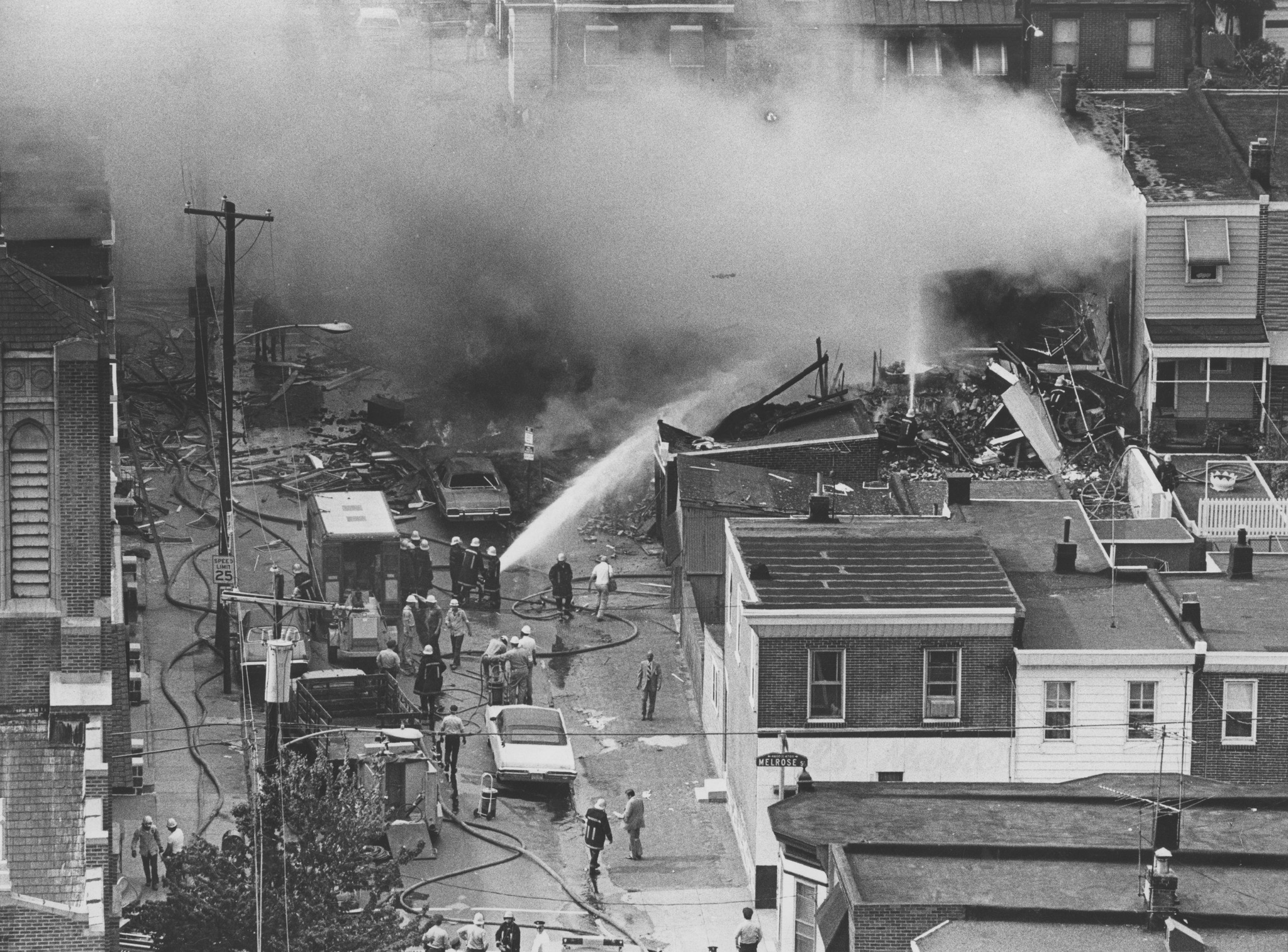 The 1953 gas line explosion(?)on W 117th between Clifton & Berea Road.