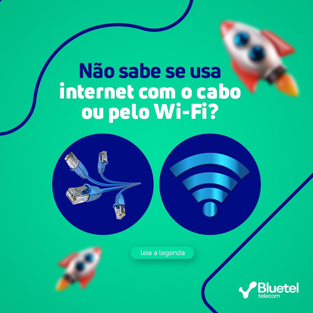 Bluetel Telecom - - Não sabe se usa internet com o cabo ou...