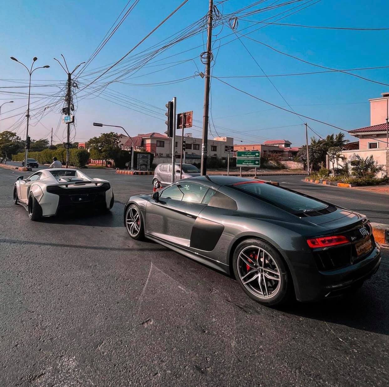 Audi R8 & LibertyWalk McLaren spotted... - Cars of pakistan