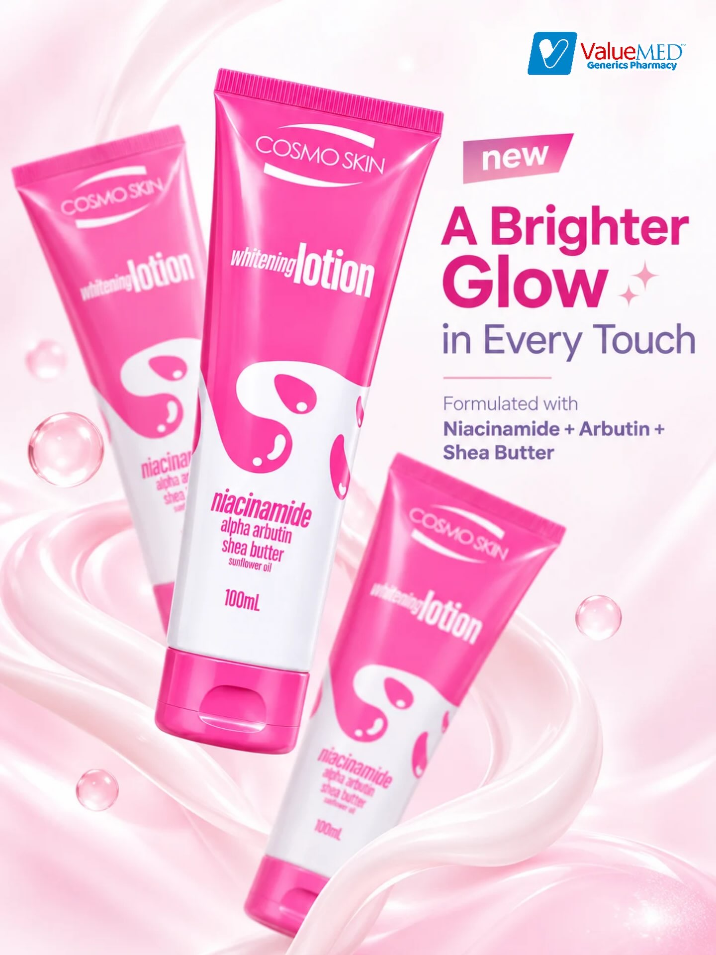 cosmo skin glutathione components Whitening Lotion with Niacinamide and Shea Butter EverSpan Life: good health