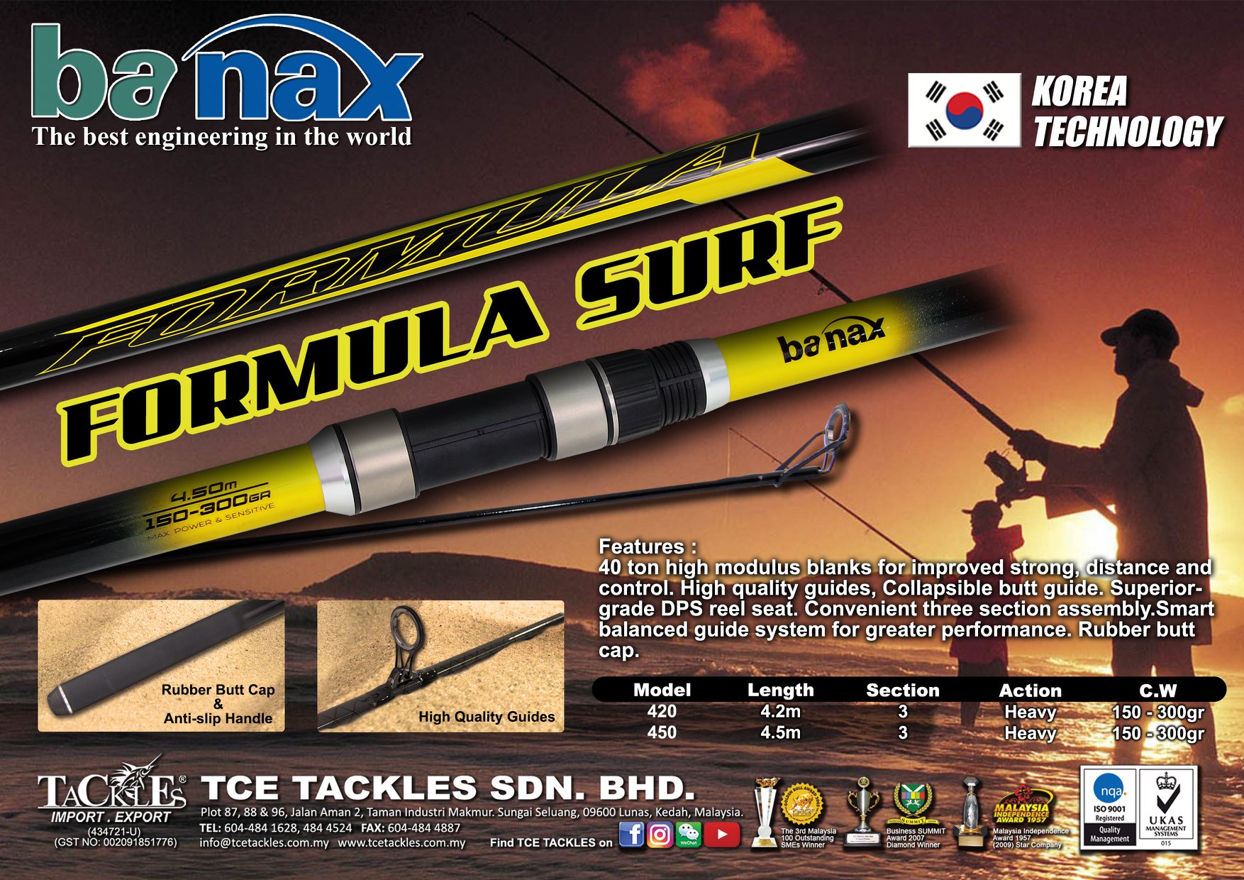 banax telescopic fishing rod Poseidon Reaction Tackle Telescopic Carbon Spinning Rod — collapses to a fraction of its length for easy travel and backpacking New Arrival 2018 @ Banax