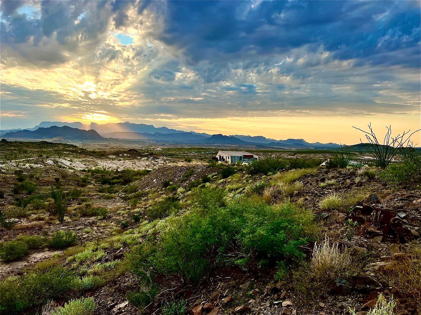 Basecamp Terlingua - Sunrise over the Chisos Mountains. Great view from ...