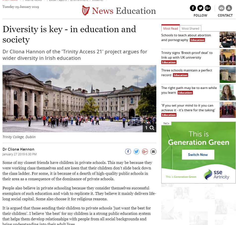 Trinity Access Programmes... - Trinity Access Programmes