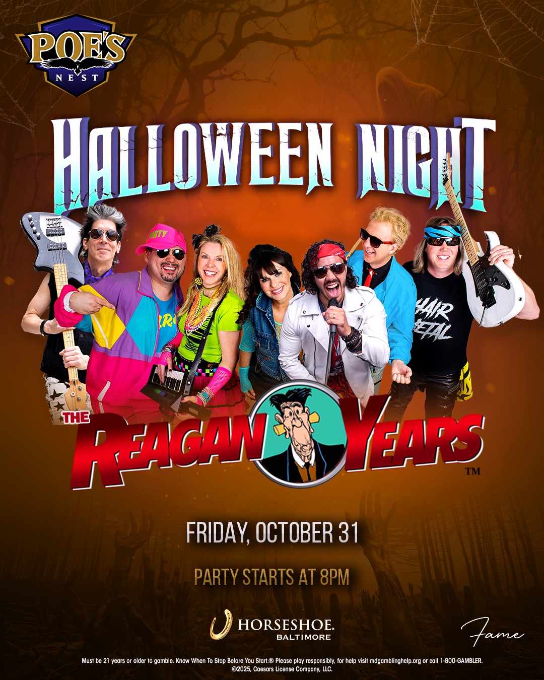 The Reagan Years rock The Poe’s Nest 80’s Style for Halloween!