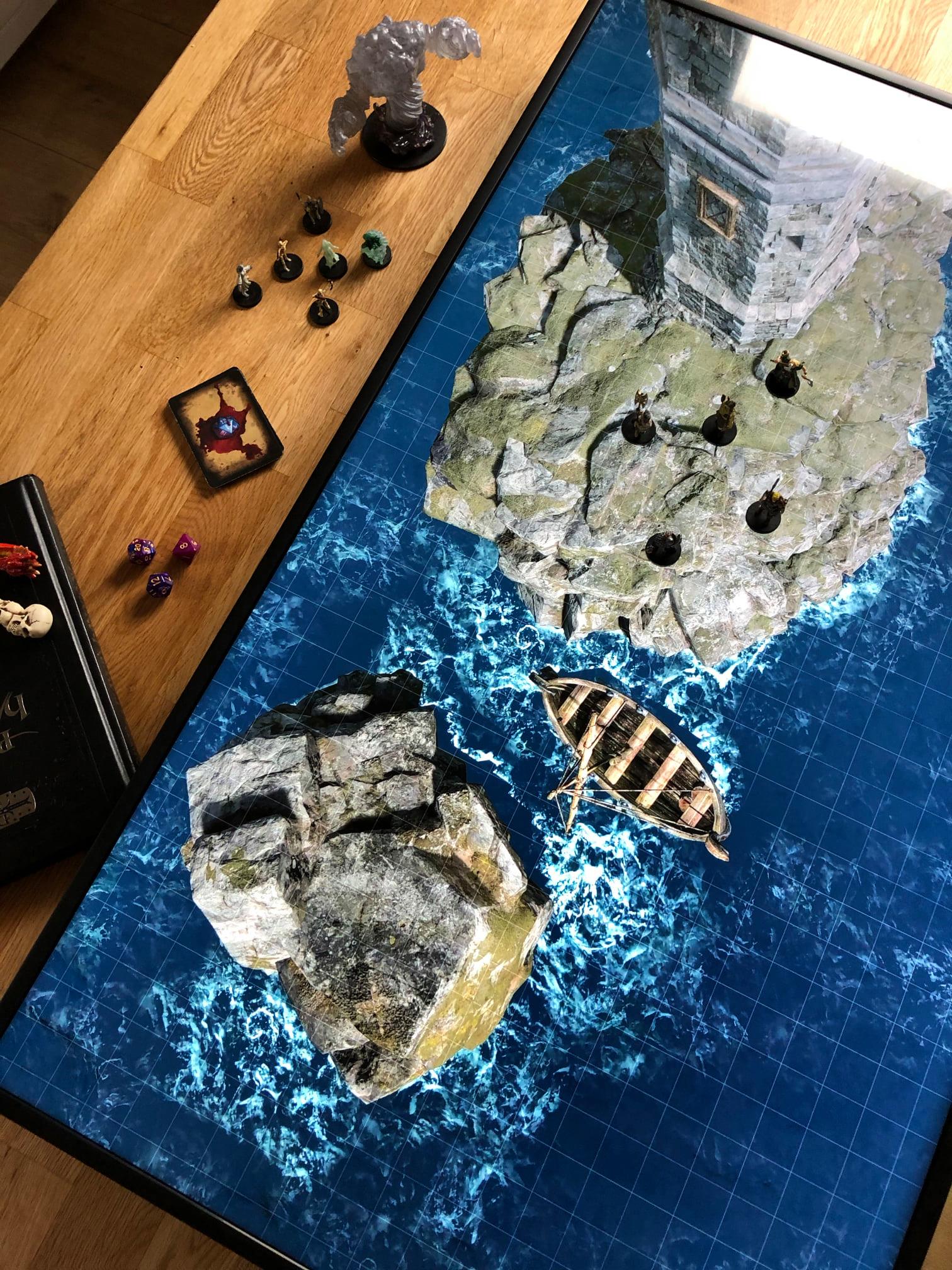 The Lighthouse • animated RPG map The wind whips the spray over the ...