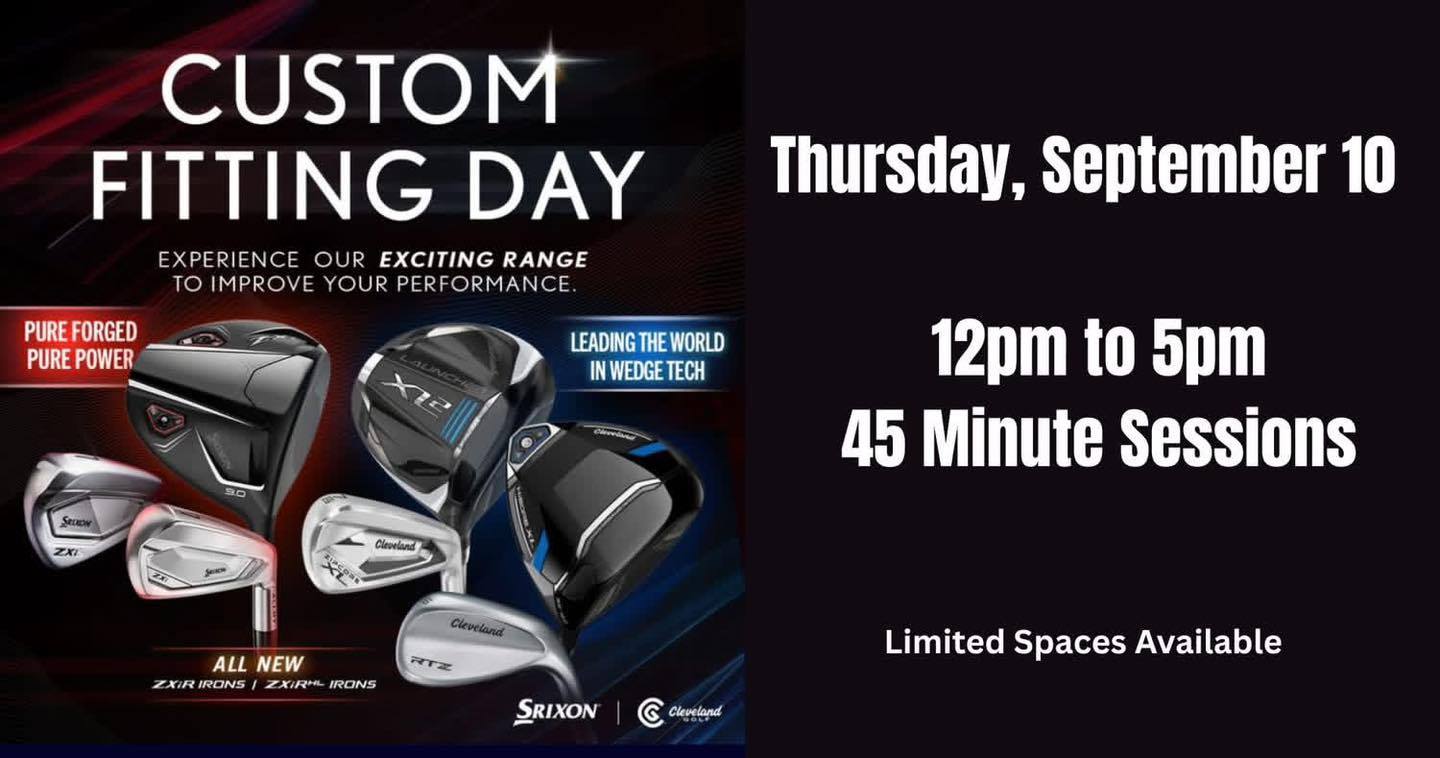 Srixon custom fitting day at Horizons Golf Resort on September 10